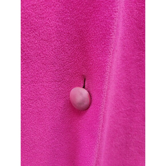 Pink Velvet Vintage VANITY FAIR Women's Size L Robe button Floor Length - Picture 4 of 13